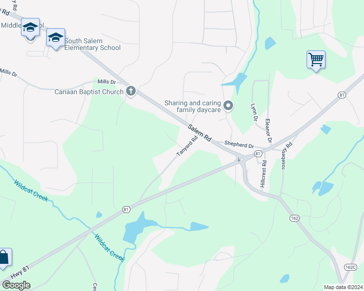 map of restaurants, bars, coffee shops, grocery stores, and more near 70 Tanyard Road in Covington