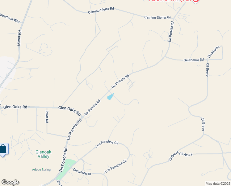 map of restaurants, bars, coffee shops, grocery stores, and more near De Portola Road in Temecula
