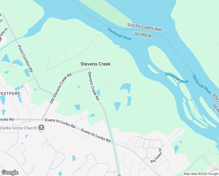 map of restaurants, bars, coffee shops, grocery stores, and more near Stallings Island Road in Columbia County