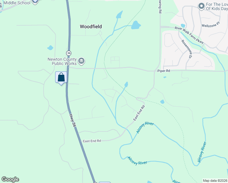 map of restaurants, bars, coffee shops, grocery stores, and more near 155 Railside Drive in Covington