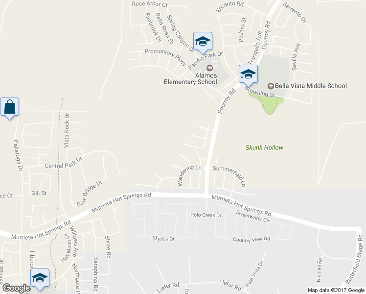 map of restaurants, bars, coffee shops, grocery stores, and more near 31424 Orchard Lane in Murrieta