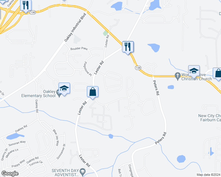 map of restaurants, bars, coffee shops, grocery stores, and more near 6406 Walnut Way in Union City
