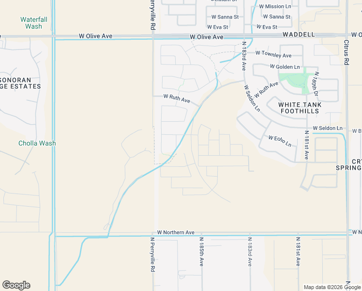 map of restaurants, bars, coffee shops, grocery stores, and more near in Waddell