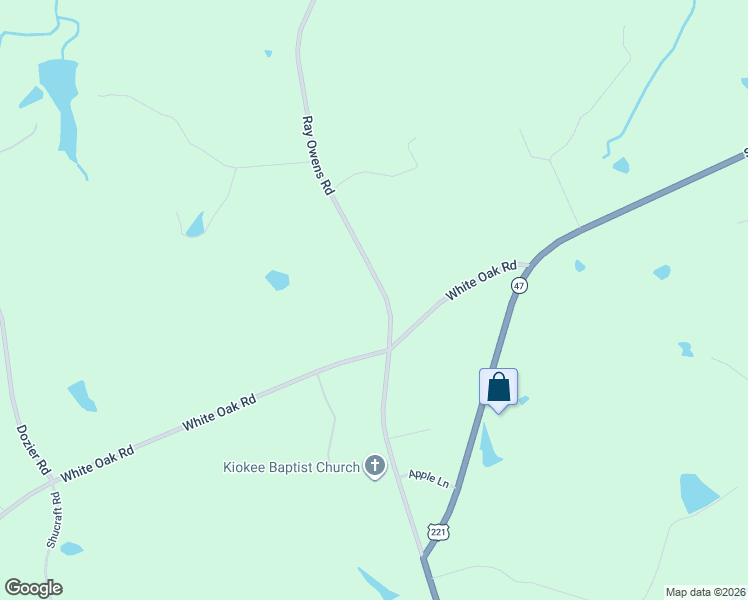 map of restaurants, bars, coffee shops, grocery stores, and more near 2576 Ray Owens Road in Appling