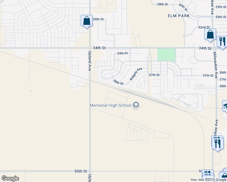 map of restaurants, bars, coffee shops, grocery stores, and more near 7019 38th Street in Lubbock