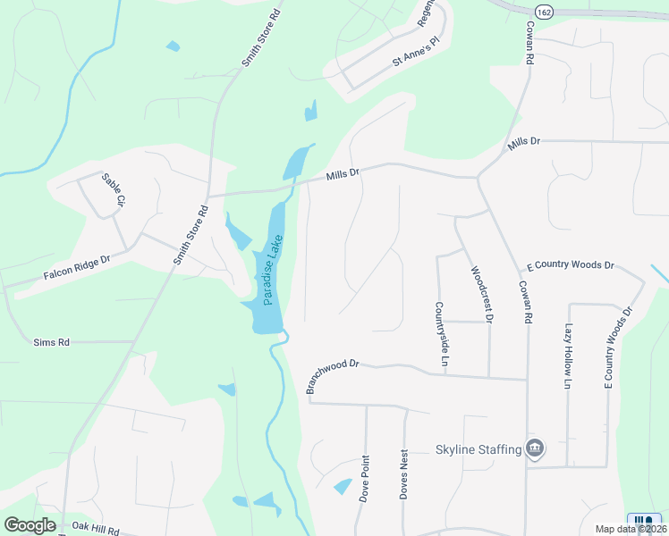 map of restaurants, bars, coffee shops, grocery stores, and more near 160 Mills Landing in Covington