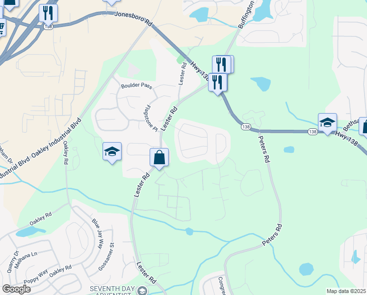 map of restaurants, bars, coffee shops, grocery stores, and more near 6401 Walnut Way in Union City