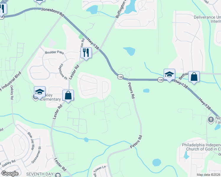 map of restaurants, bars, coffee shops, grocery stores, and more near 2119 Red Oak Circle in Union City