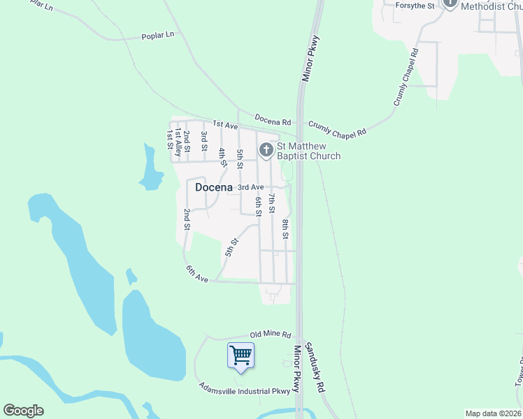 map of restaurants, bars, coffee shops, grocery stores, and more near 401 7th Street in Docena