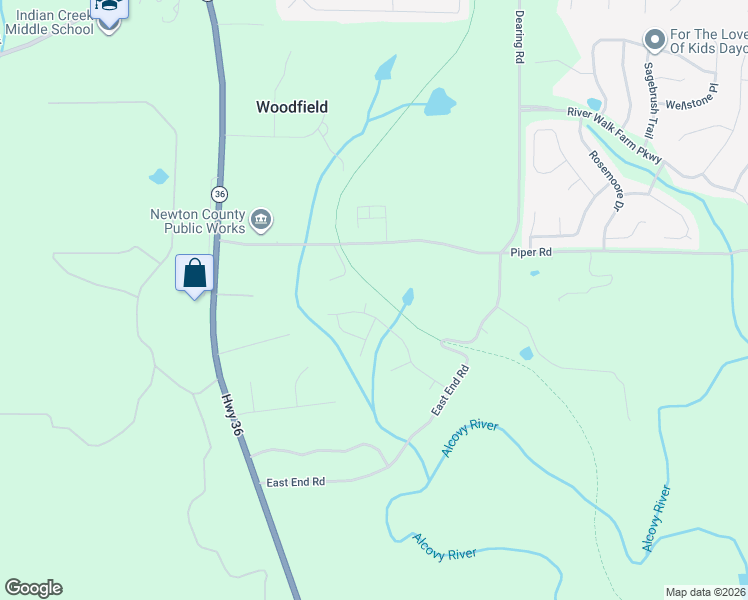 map of restaurants, bars, coffee shops, grocery stores, and more near 20 Scarlett Court in Covington