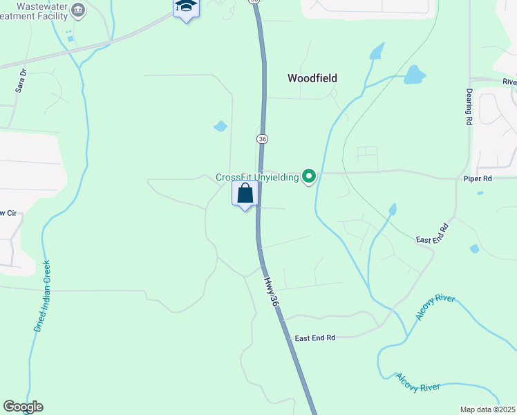 map of restaurants, bars, coffee shops, grocery stores, and more near 10660 Georgia 36 in Covington