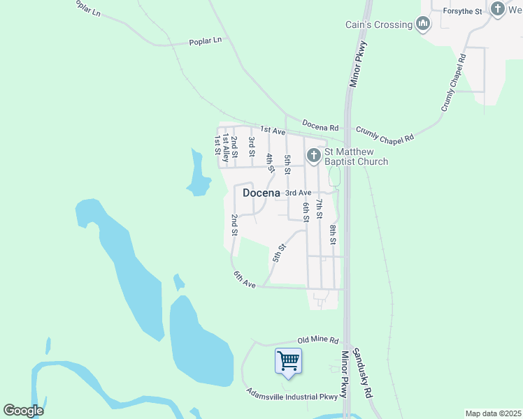 map of restaurants, bars, coffee shops, grocery stores, and more near in Docena