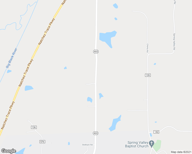 map of restaurants, bars, coffee shops, grocery stores, and more near 281 County Road 258 in Mathiston