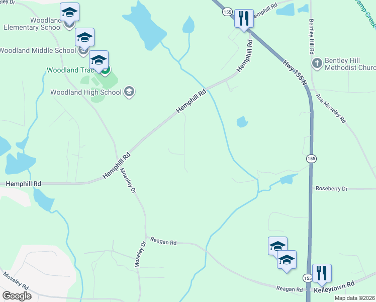 map of restaurants, bars, coffee shops, grocery stores, and more near 125 Ancient Oak Lane in Stockbridge