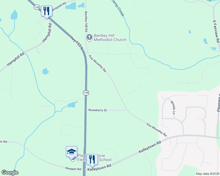 map of restaurants, bars, coffee shops, grocery stores, and more near 368 Asa Moseley Road in Stockbridge