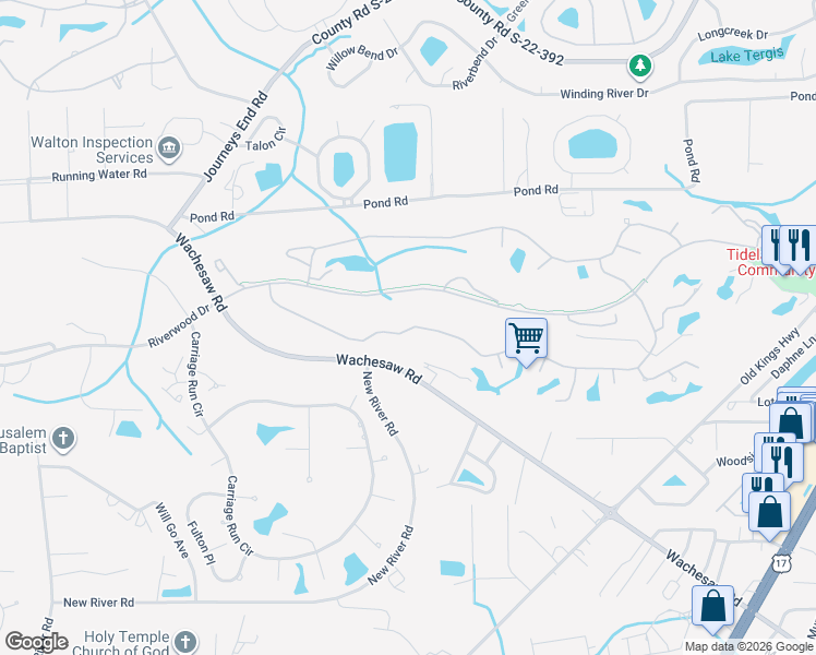map of restaurants, bars, coffee shops, grocery stores, and more near 4568 Painted Fern Court in Murrells Inlet