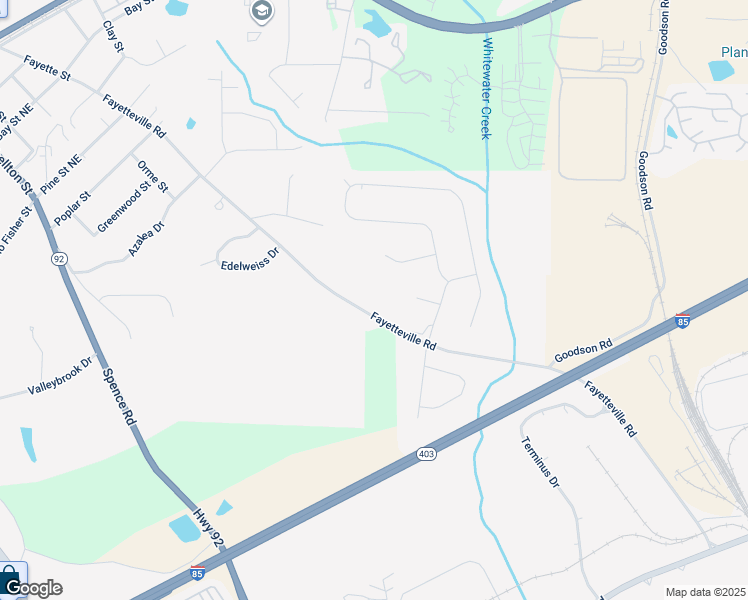 map of restaurants, bars, coffee shops, grocery stores, and more near 5365 Fayetteville Road in Fairburn