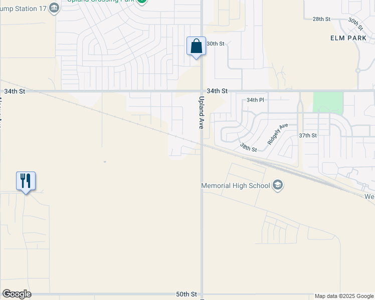 map of restaurants, bars, coffee shops, grocery stores, and more near 3900 Upland Avenue in Lubbock