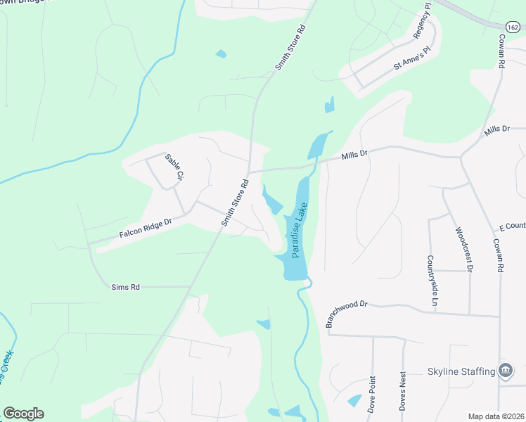 map of restaurants, bars, coffee shops, grocery stores, and more near 50 Lake Charles Crossing in Covington