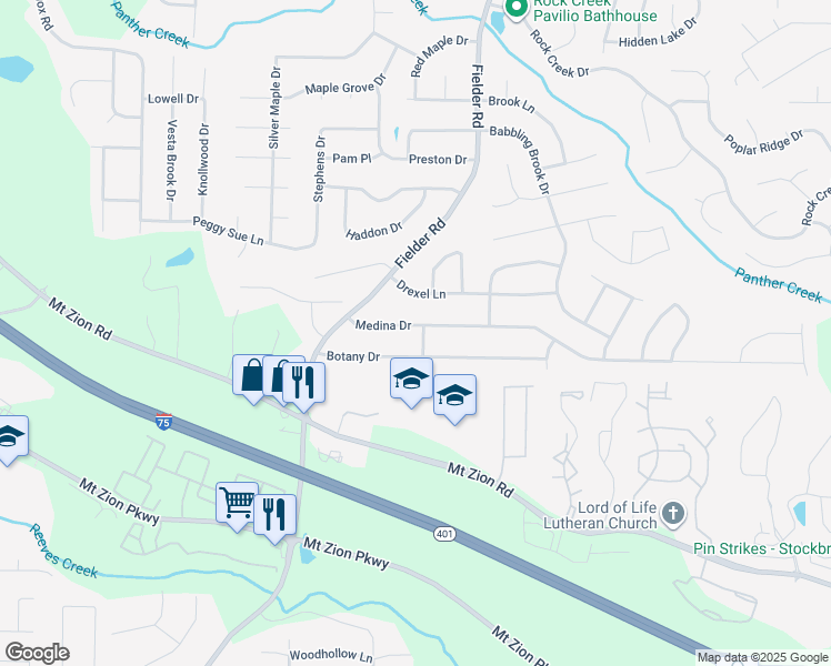 map of restaurants, bars, coffee shops, grocery stores, and more near 2906 Medina Drive in Jonesboro