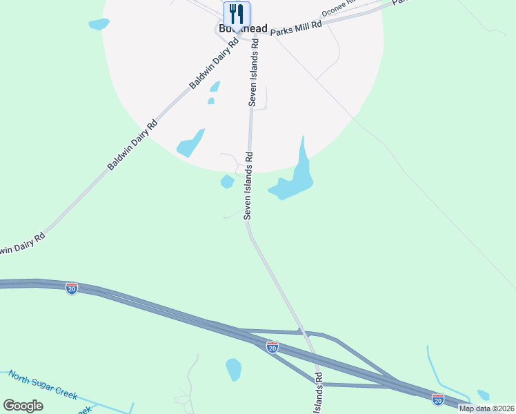 map of restaurants, bars, coffee shops, grocery stores, and more near 1340 Seven Islands Road in Buckhead