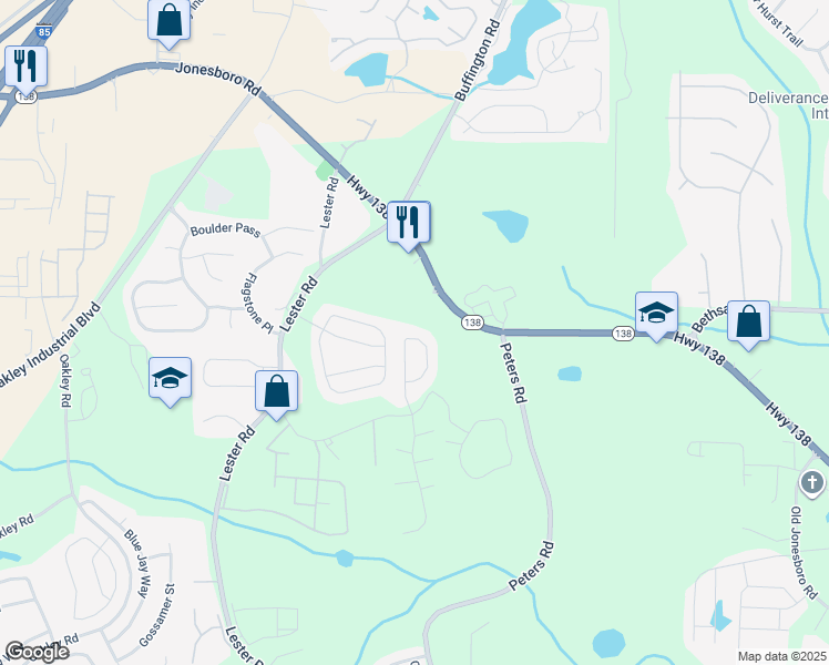 map of restaurants, bars, coffee shops, grocery stores, and more near 2147 Red Oak Circle in Union City