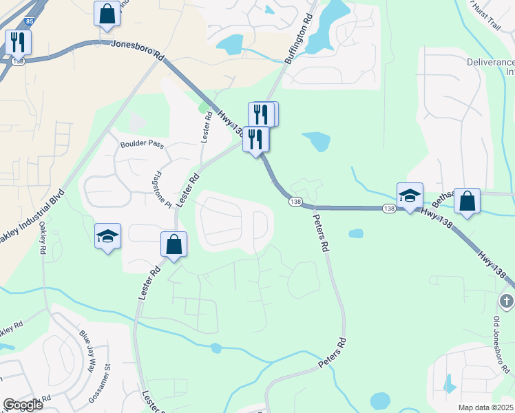 map of restaurants, bars, coffee shops, grocery stores, and more near 2147 Red Oak Circle in Union City