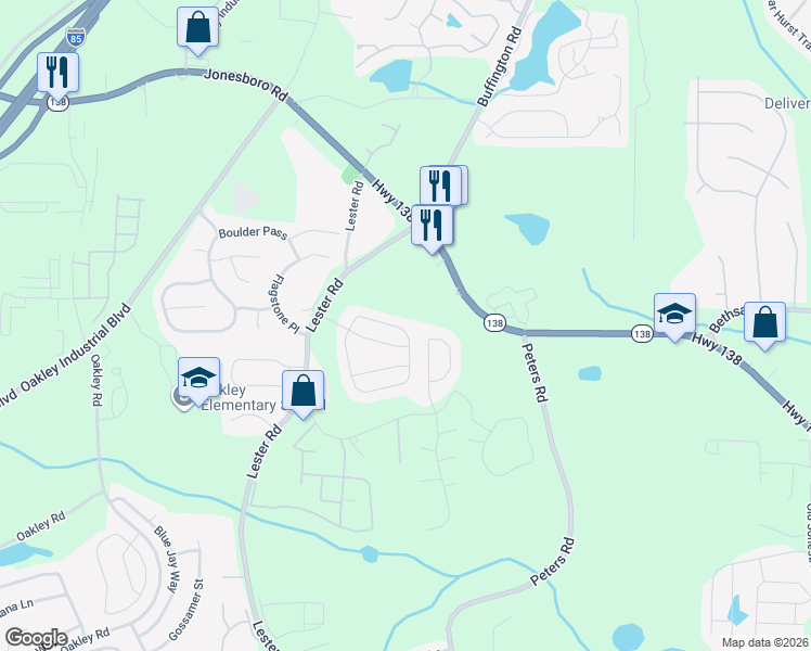 map of restaurants, bars, coffee shops, grocery stores, and more near 6239 Hickory Lane Drive in Union City