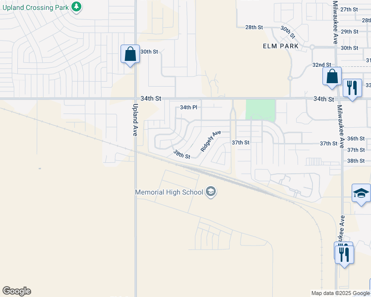 map of restaurants, bars, coffee shops, grocery stores, and more near 3706 Rochester Avenue in Lubbock