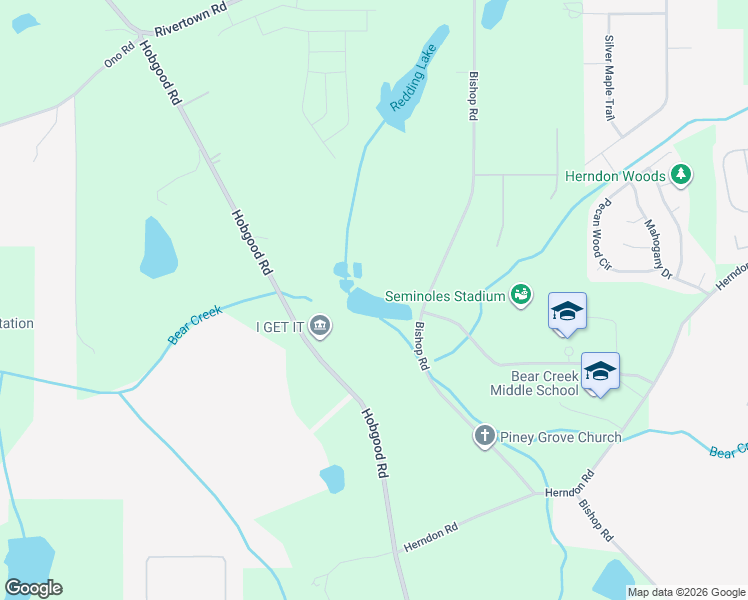 map of restaurants, bars, coffee shops, grocery stores, and more near 7205 Bishop Road in Fairburn