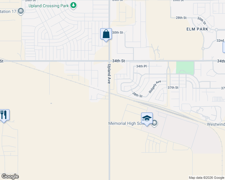 map of restaurants, bars, coffee shops, grocery stores, and more near 7221 37th Street in Lubbock
