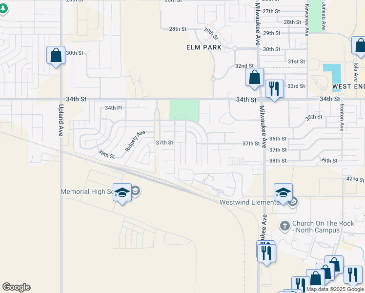 map of restaurants, bars, coffee shops, grocery stores, and more near 3703 Prentiss Avenue in Lubbock