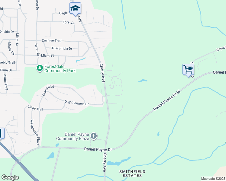 map of restaurants, bars, coffee shops, grocery stores, and more near 1250 Jeff Germany Parkway in Birmingham