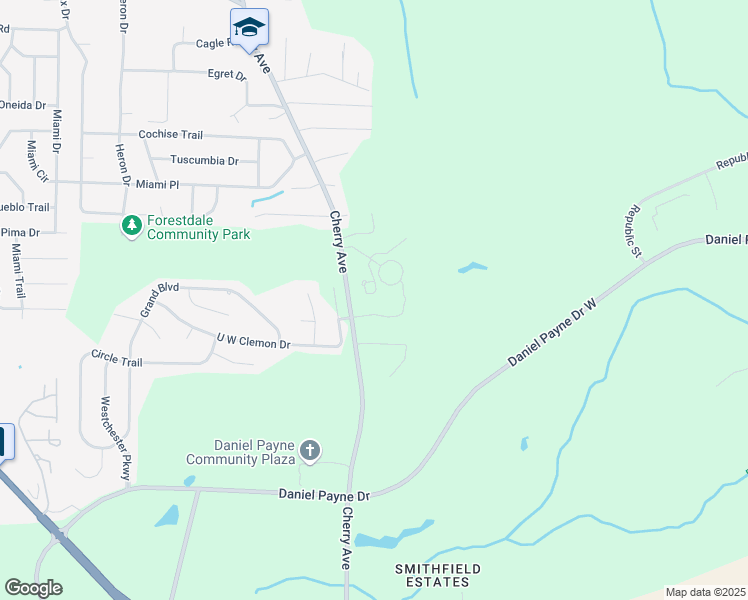 map of restaurants, bars, coffee shops, grocery stores, and more near 1260 Jeff Germany Parkway in Birmingham