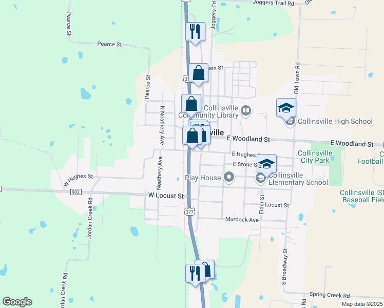 map of restaurants, bars, coffee shops, grocery stores, and more near 120 South Main Street in Collinsville