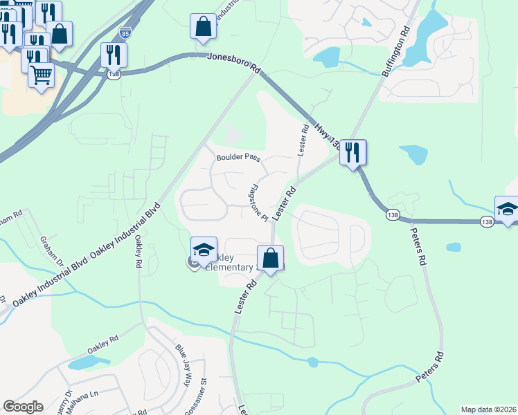 map of restaurants, bars, coffee shops, grocery stores, and more near 7183 Flagstone Place in Union City