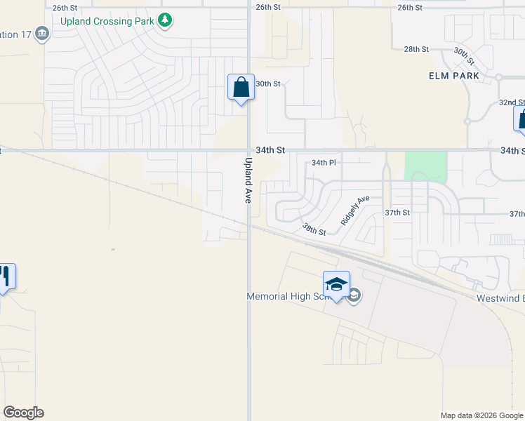 map of restaurants, bars, coffee shops, grocery stores, and more near 3612 Trenton Avenue in Lubbock