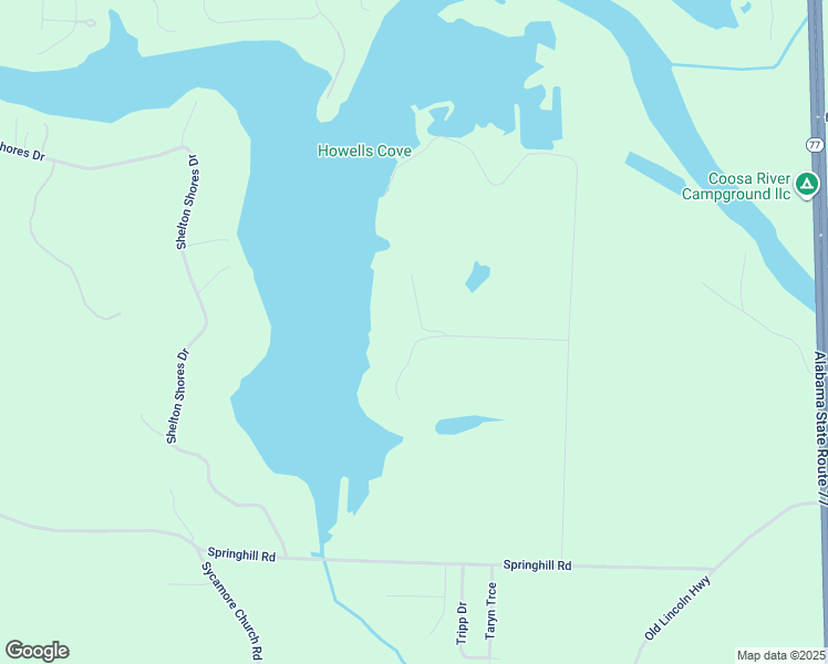 map of restaurants, bars, coffee shops, grocery stores, and more near 352 Michaels Cove in Talladega