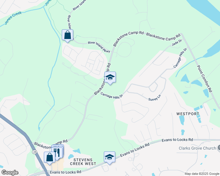 map of restaurants, bars, coffee shops, grocery stores, and more near 3830 Blackstone Camp Road in Martinez