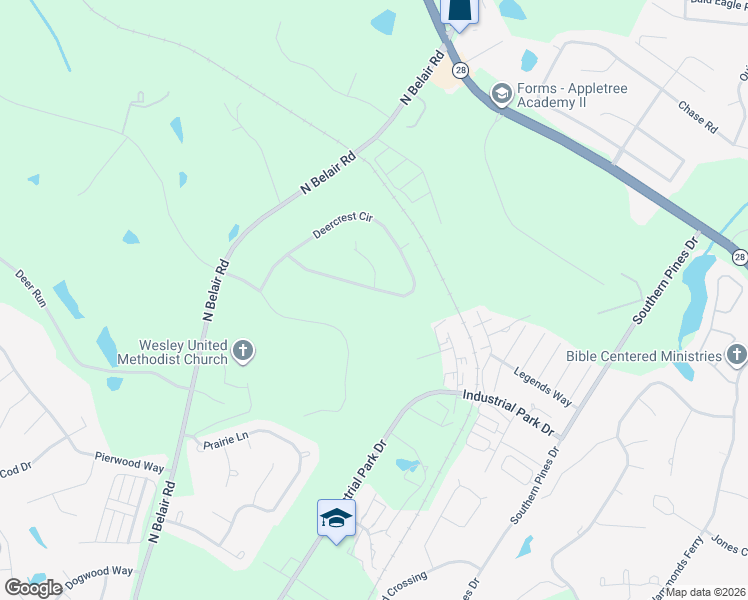 map of restaurants, bars, coffee shops, grocery stores, and more near 929 Deercrest Circle in Evans