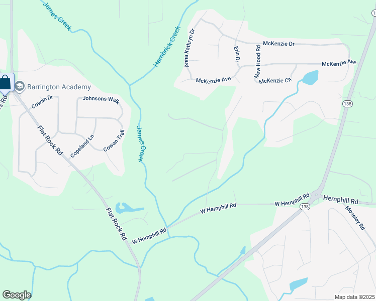 map of restaurants, bars, coffee shops, grocery stores, and more near 570 Hood Road in Stockbridge