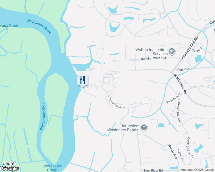 map of restaurants, bars, coffee shops, grocery stores, and more near 3049 Court Street in Murrells Inlet
