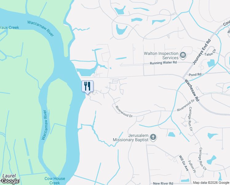 map of restaurants, bars, coffee shops, grocery stores, and more near 3049 Court Street in Murrells Inlet