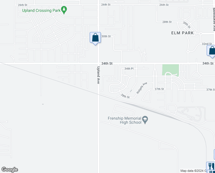 map of restaurants, bars, coffee shops, grocery stores, and more near 3604 Trenton Avenue in Lubbock