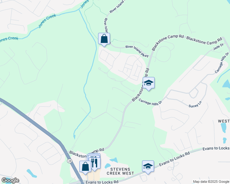 map of restaurants, bars, coffee shops, grocery stores, and more near 3855 Blackstone Camp Road in Martinez
