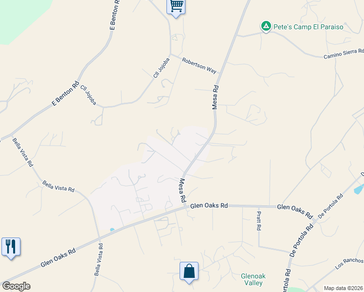 map of restaurants, bars, coffee shops, grocery stores, and more near 37450 Downey Road in Temecula