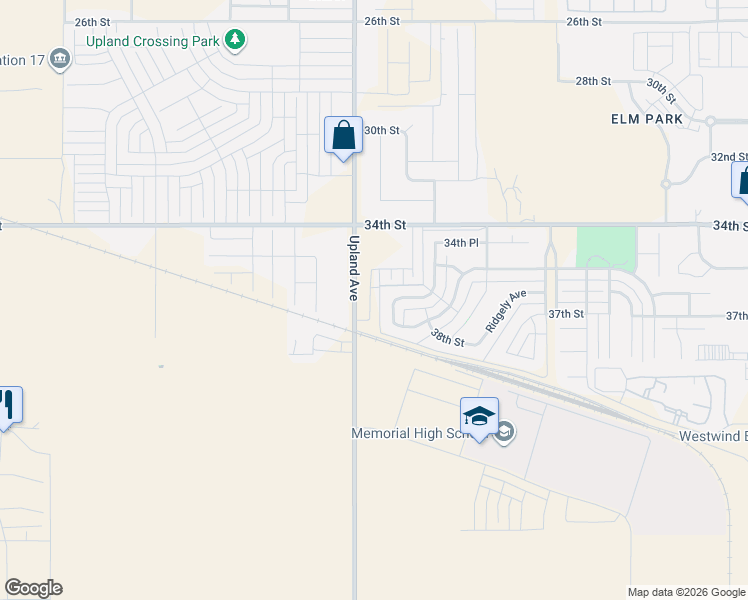 map of restaurants, bars, coffee shops, grocery stores, and more near 3612 Trenton Avenue in Lubbock