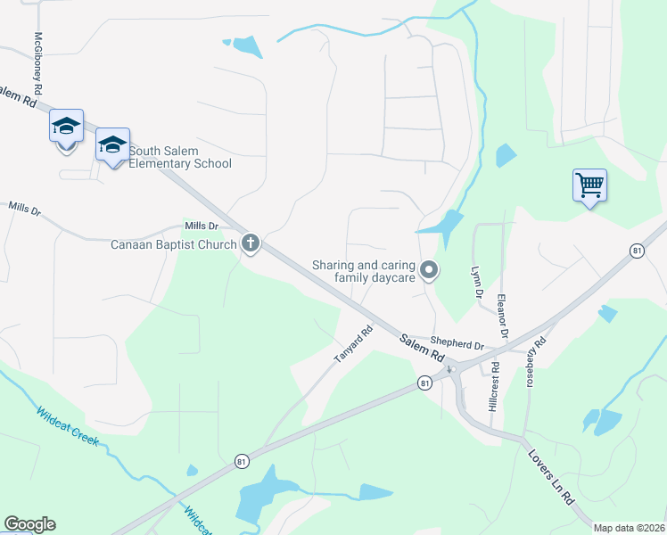 map of restaurants, bars, coffee shops, grocery stores, and more near 45 Knights Circle in Covington