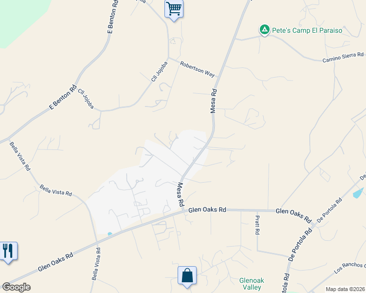 map of restaurants, bars, coffee shops, grocery stores, and more near 37450 Downey Road in Temecula