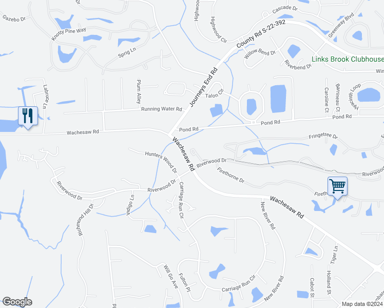 map of restaurants, bars, coffee shops, grocery stores, and more near 5048 Forsythia Circle in Murrells Inlet